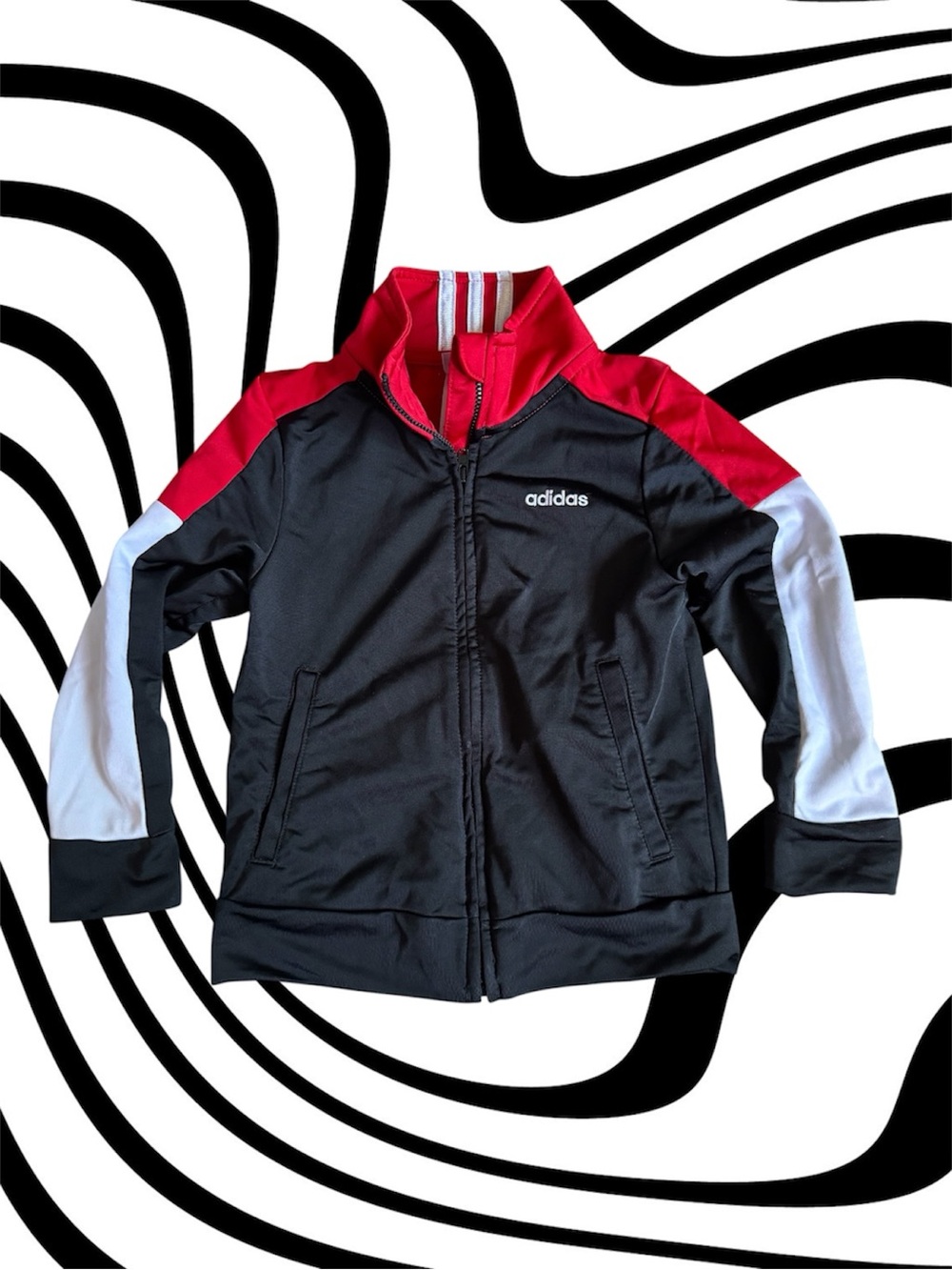 Adidas Red, black, white Youth Zip Track Jacket